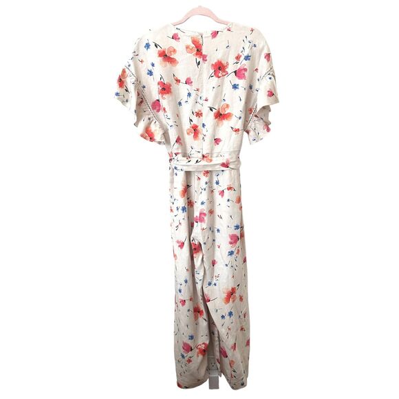 SAYLOR Mae Floral Linen Jumpsuit Sz‎ Large - Picture 4 of 5